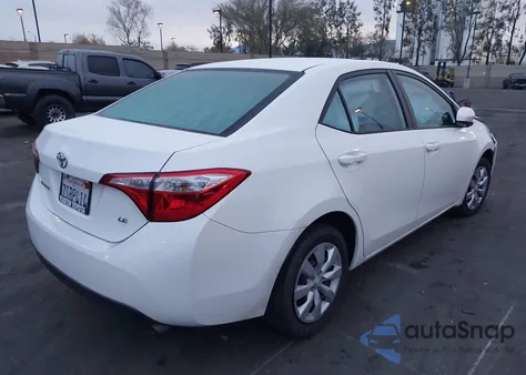 2016 Toyota Corolla Le from USA, damaged, VIN 5YFBURHE2GP487199